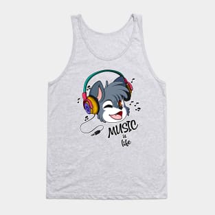 Wolf - Music is life Tank Top